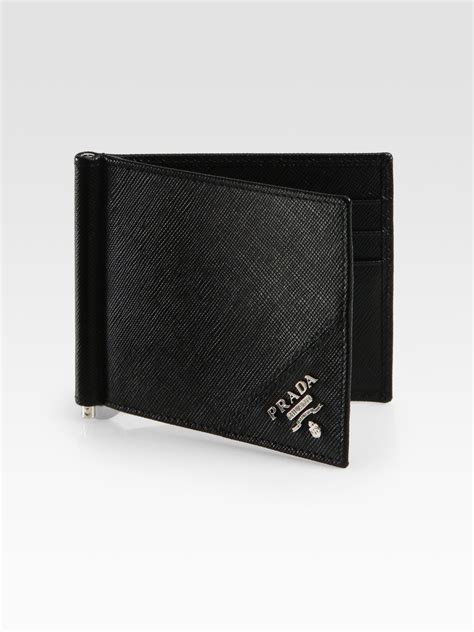 prada wallet men price|Prada money clip billfold.